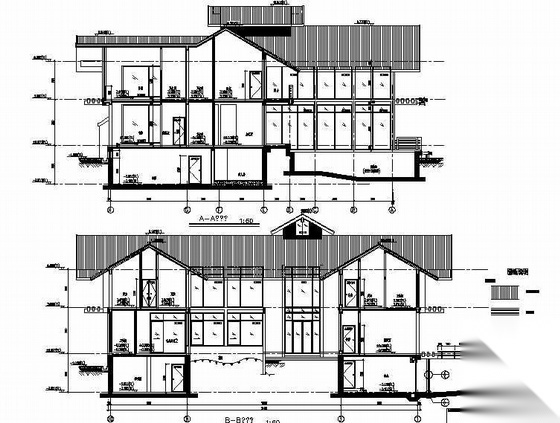 [苏州]某高档别墅区建筑群施工图(含会馆)cad施工图下载【ID:165934115】