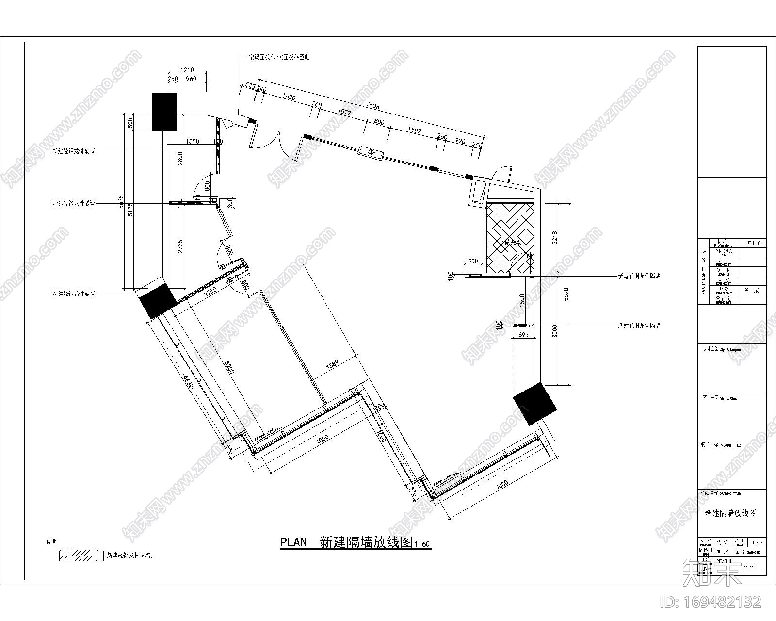 新中式办公室整套施工图cad施工图下载【ID:169482132】