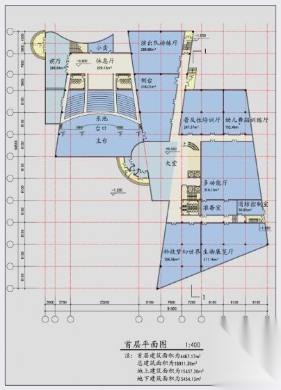 天津某六层青少年宫建筑方案文本册cad施工图下载【ID:166576186】