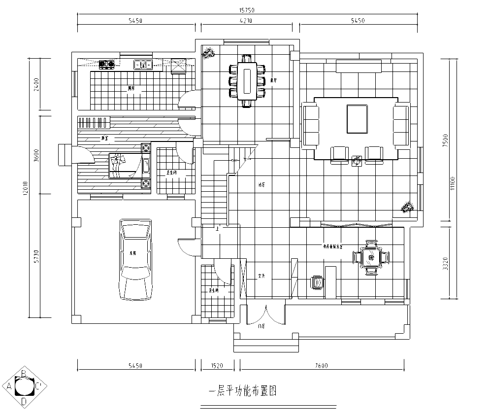 [海南]某中式三层别墅室内设计施工图及效果图施工图下载【ID:161779145】