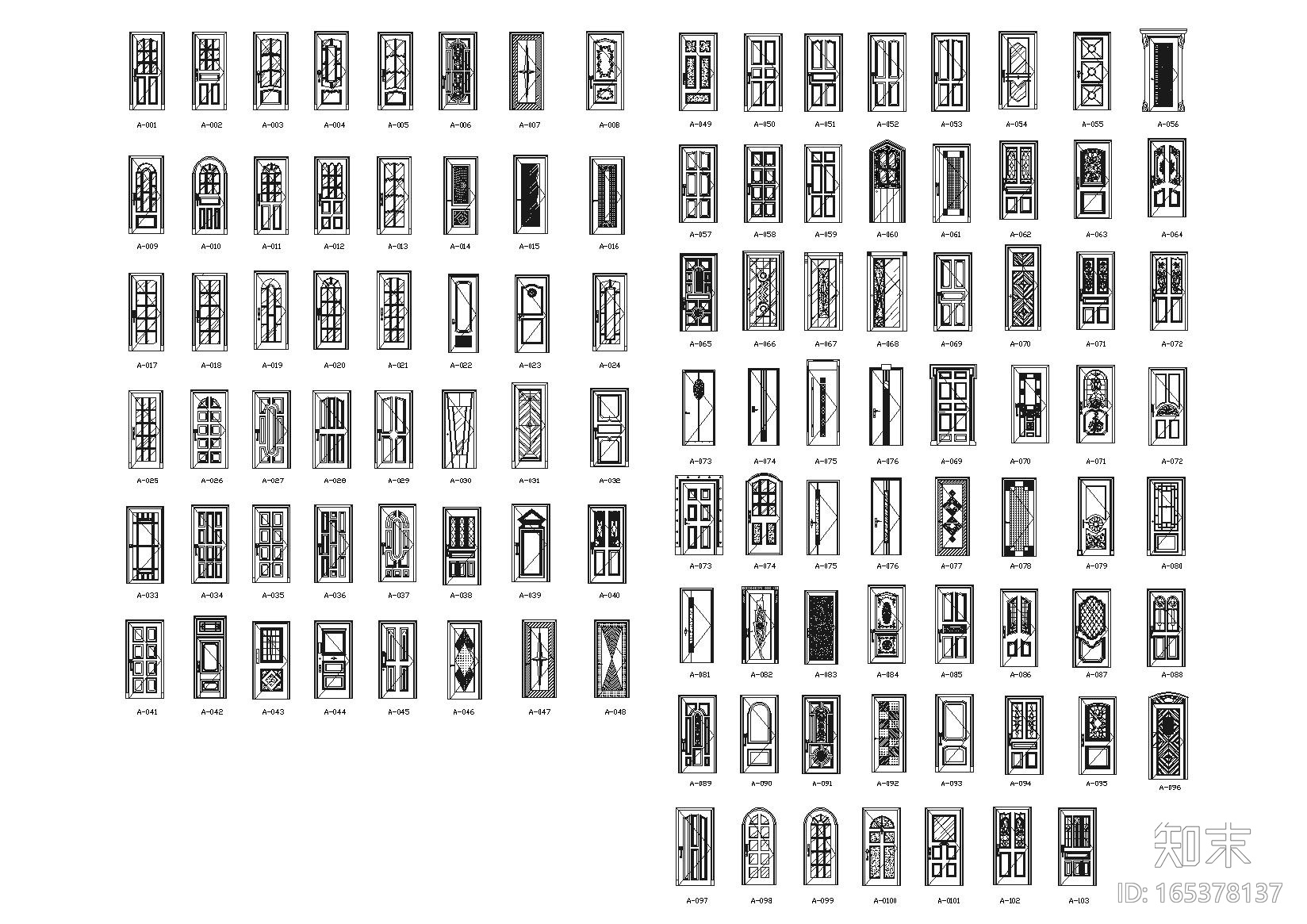 室内空间室内CAD图块资料大全施工图下载【ID:165378137】