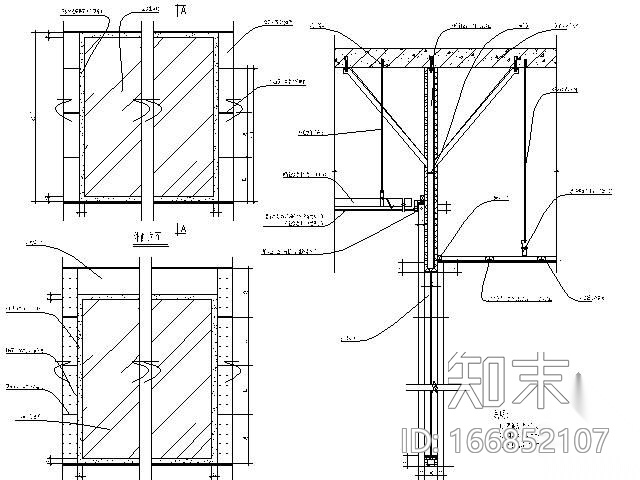 木结构玻璃隔墙大样施工图下载【ID:166852107】