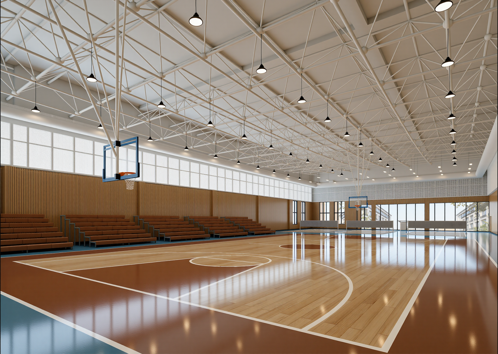 现代篮球场3D模型下载【ID:1215043228】