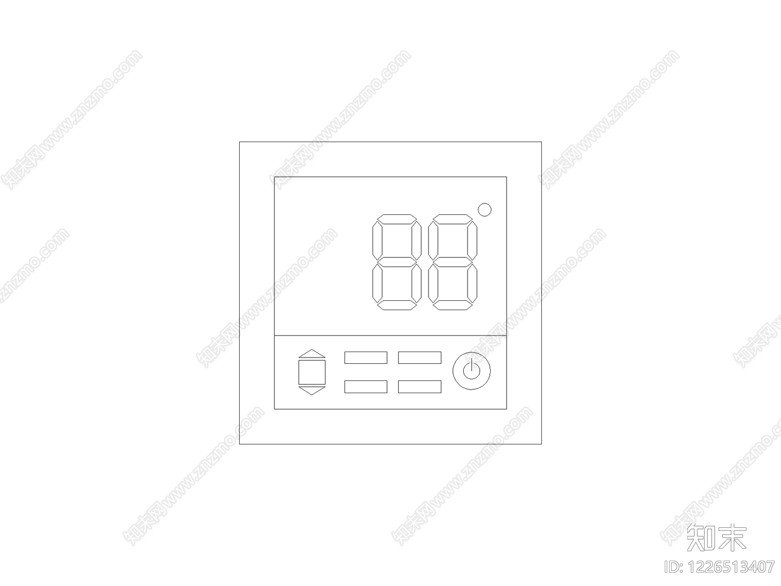 现代开关插座CAD图纸