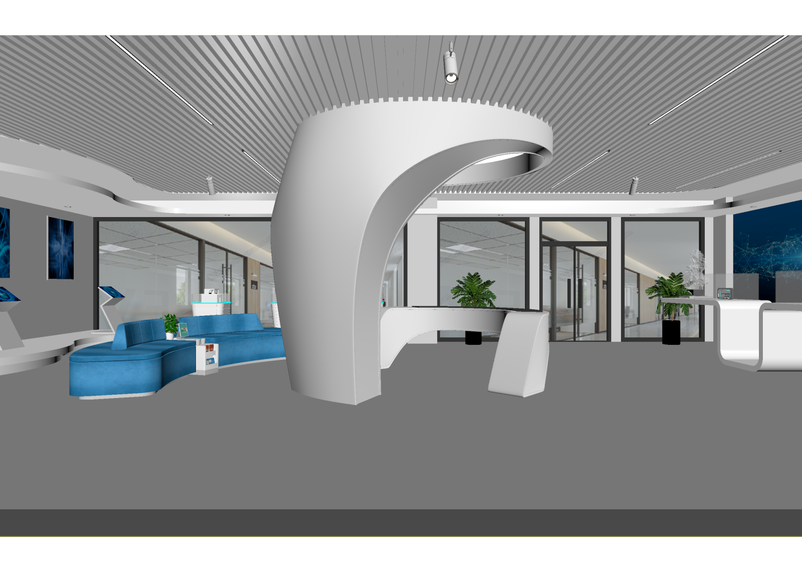 现代售楼处3D模型下载【ID:1213915994】