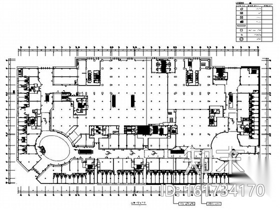 [福建]城市核心地段大型现代商场室内装修施工图cad施工图下载【ID:161734170】