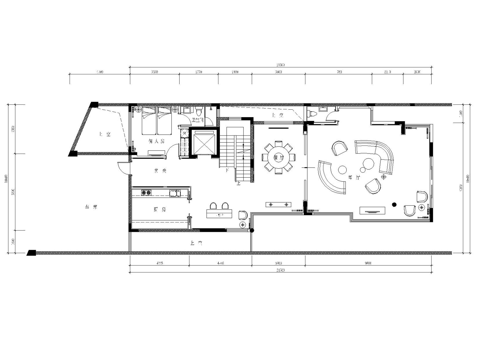 [广东]727㎡三层六居室别墅施工图+实景拍摄cad施工图下载【ID:160045181】