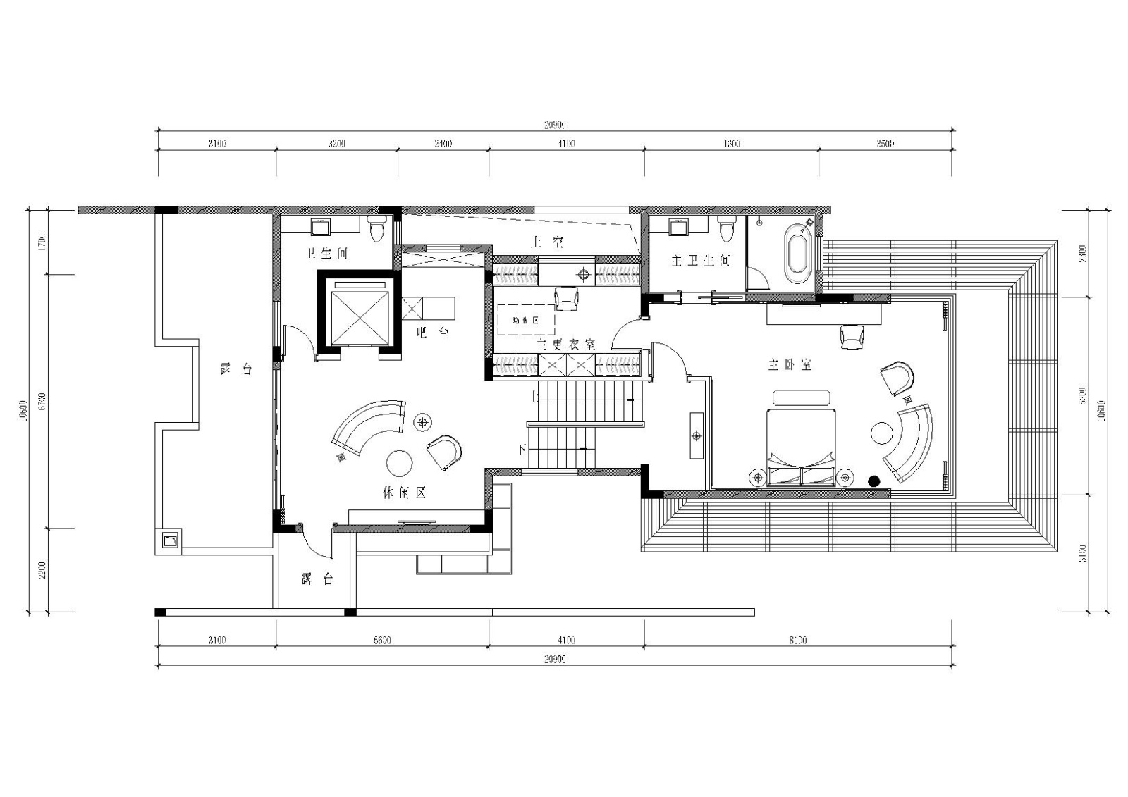 [广东]727㎡三层六居室别墅施工图+实景拍摄cad施工图下载【ID:160045181】