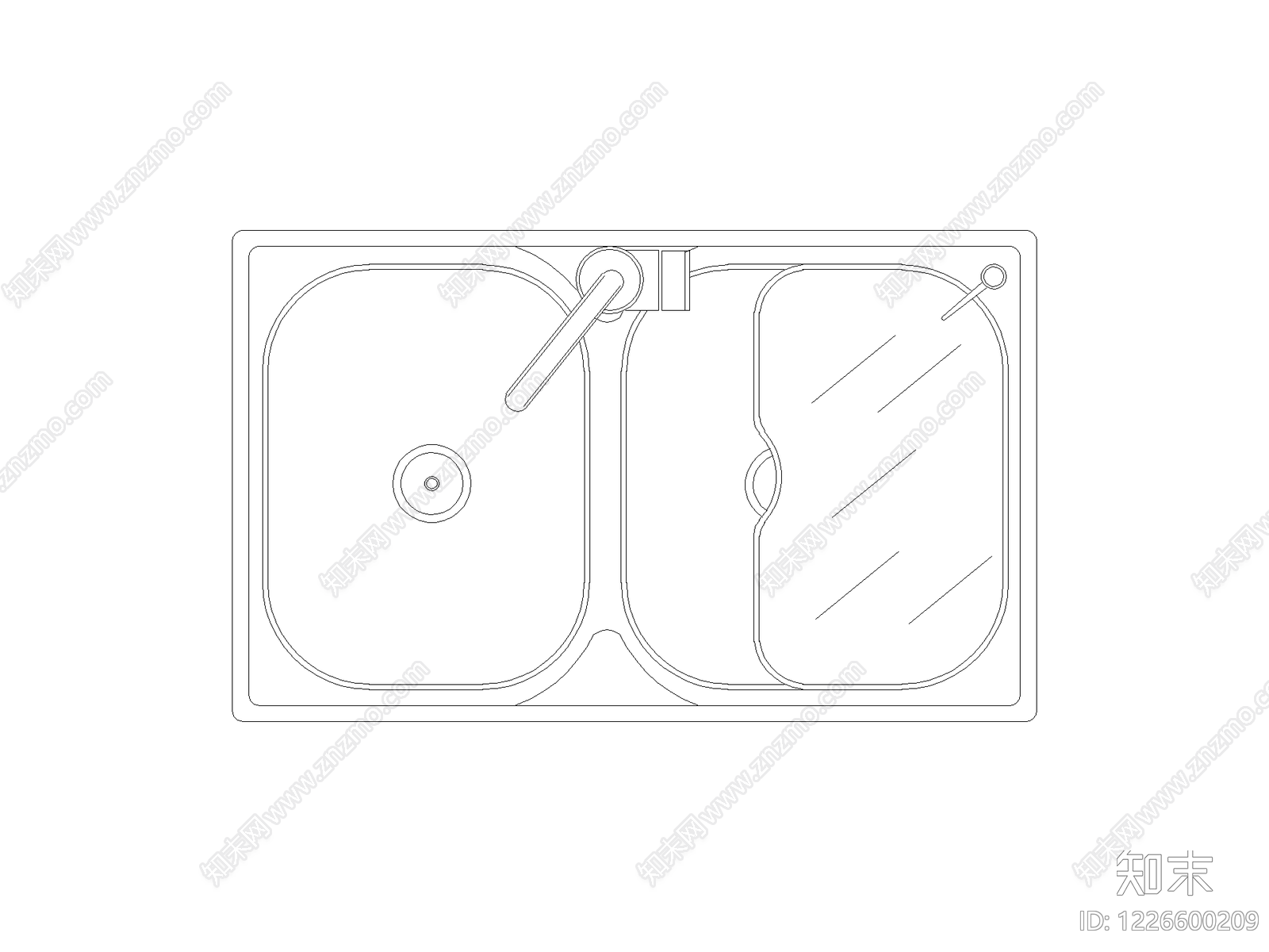 厨房设施cad施工图下载【ID:1226600209】