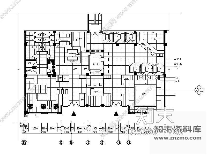 施工图现代风格售楼处装修图cad施工图下载【ID:532077726】