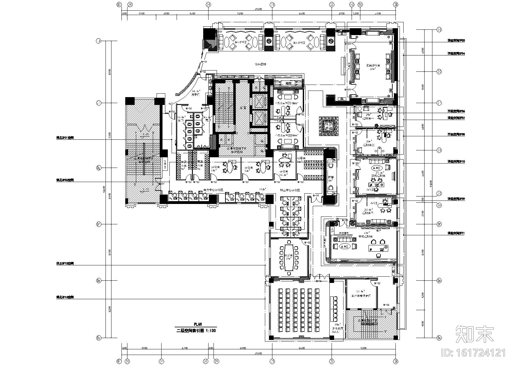 [河南]建行郑州金水支行装饰工程设计图纸cad施工图下载【ID:161724127】