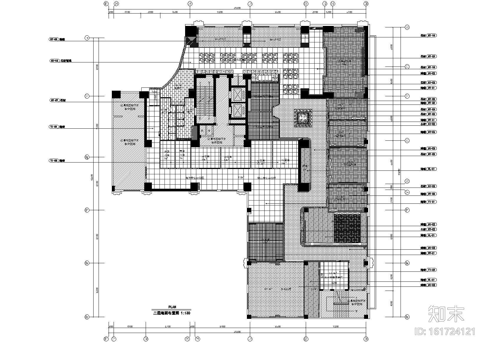 [河南]建行郑州金水支行装饰工程设计图纸cad施工图下载【ID:161724127】