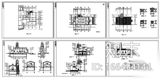 某一层欧洲风格教堂建筑方案cad施工图下载【ID:166454144】