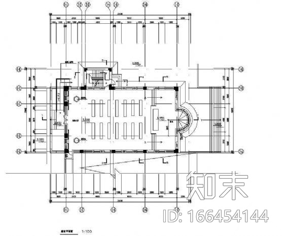 某一层欧洲风格教堂建筑方案cad施工图下载【ID:166454144】