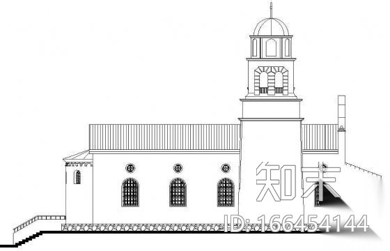 某一层欧洲风格教堂建筑方案cad施工图下载【ID:166454144】