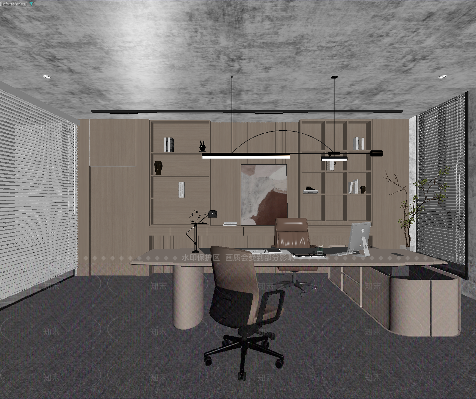 现代办公室3D模型下载【ID:1214927303】