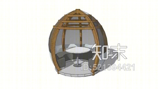 办公室吊舱SU模型下载【ID:521394421】