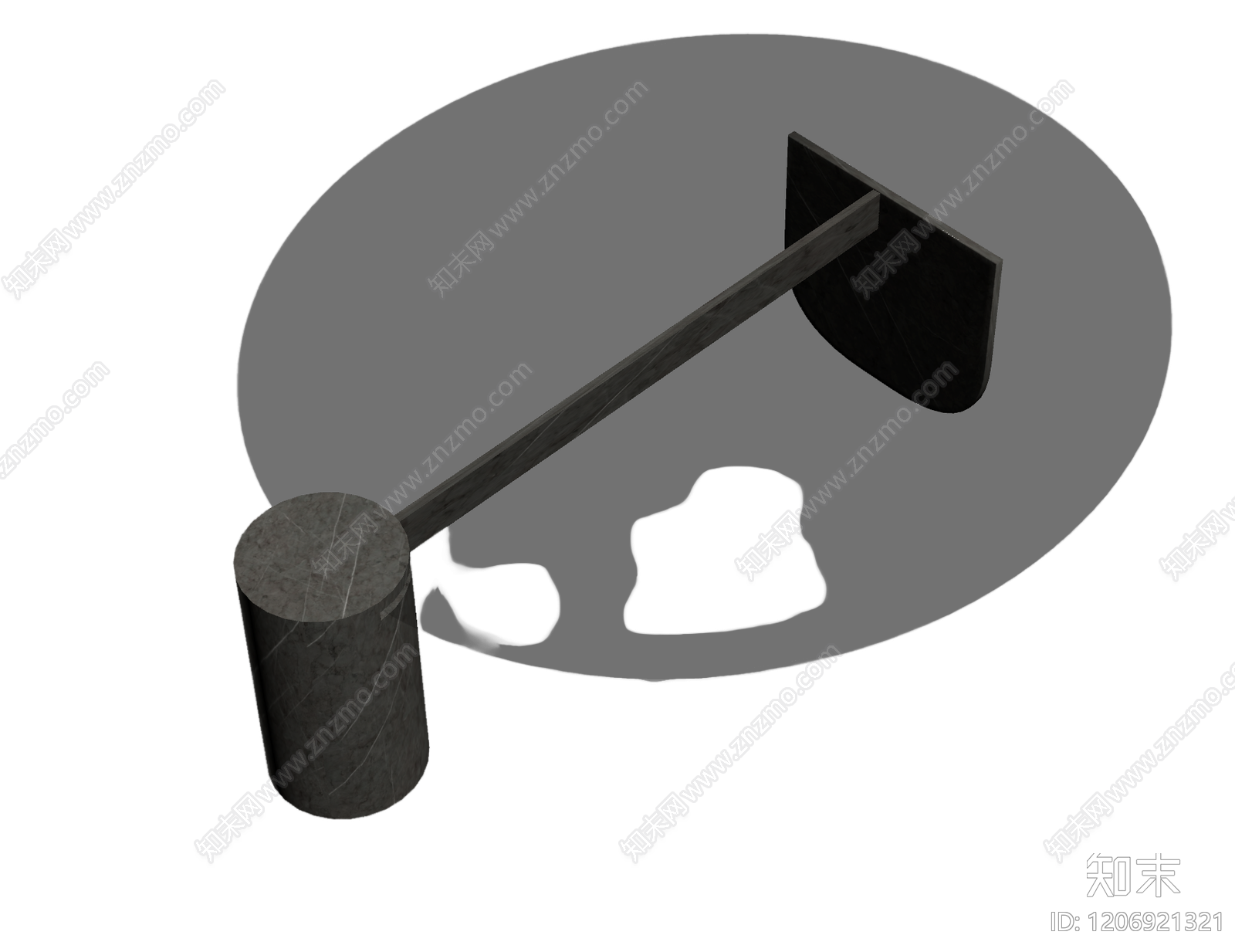 大理石餐桌组件3D模型下载【ID:1206921321】