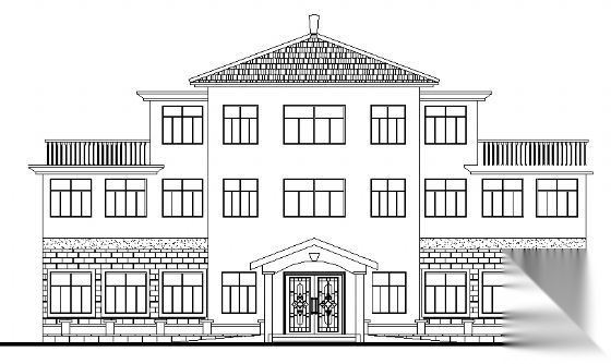 老年活动中心建筑施工图cad施工图下载【ID:166554189】