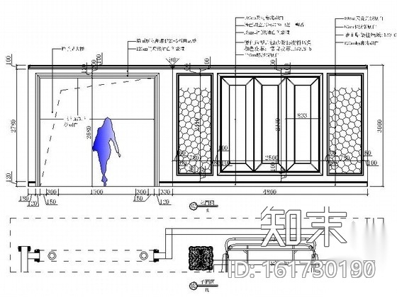 [北京]中外合资公司家具现代专卖店装修施工图cad施工图下载【ID:161730187】