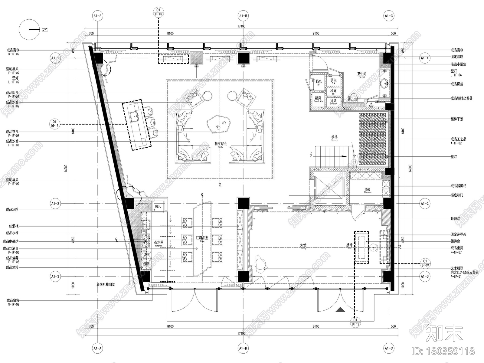 [上海]755㎡三层别墅样板房施工图+效果图cad施工图下载【ID:180359118】