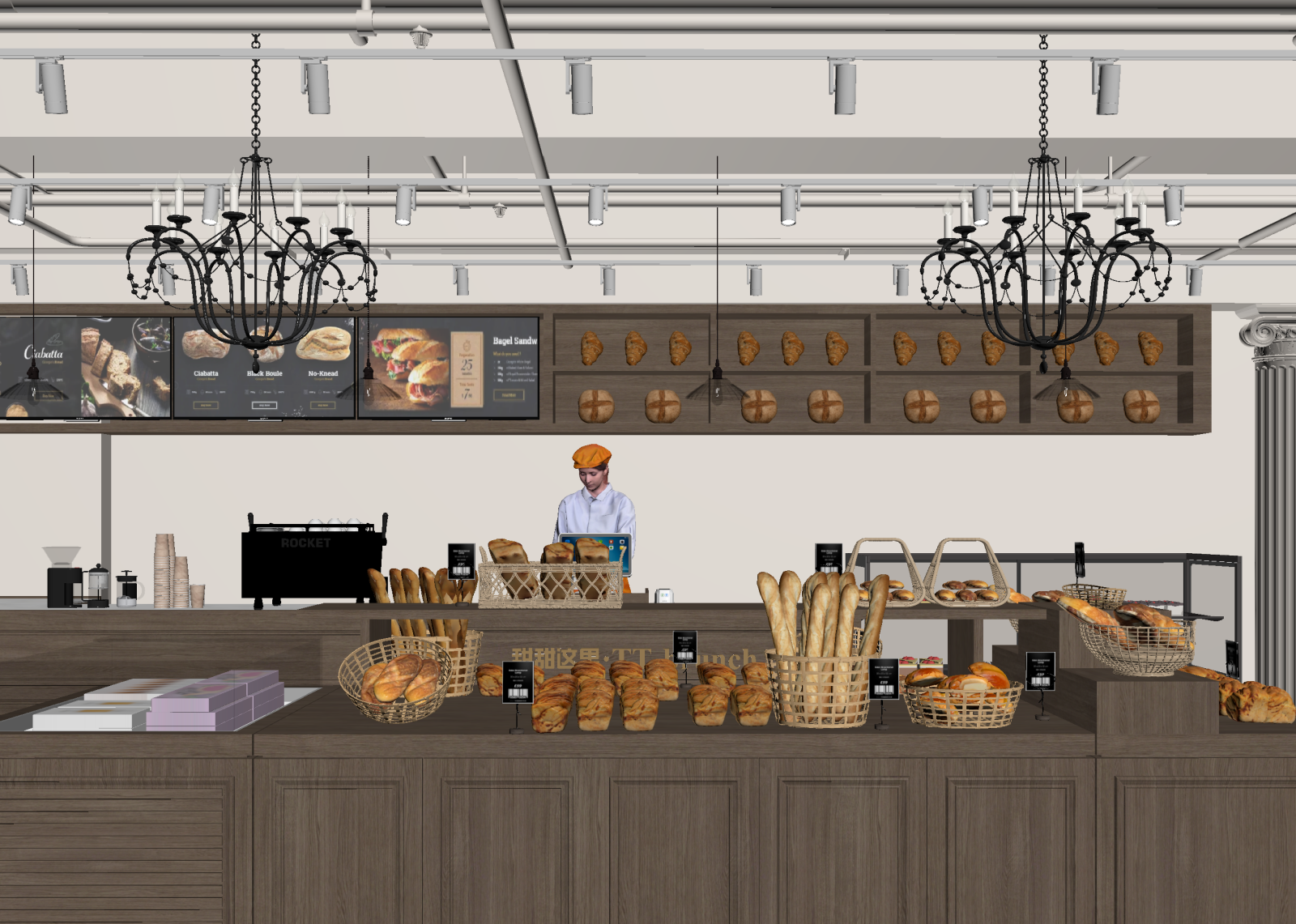 法式面包店3D模型下载【ID:1214945720】