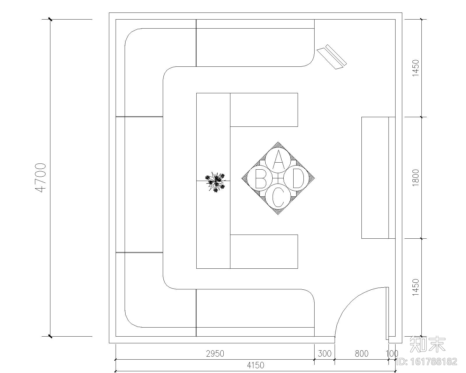 室内娱乐空间装修施工图(KTV包房)施工图下载【ID:161788182】