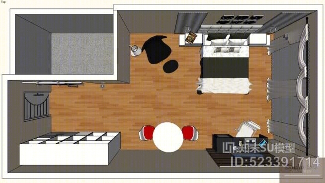 四开酒店SU模型下载【ID:523391714】