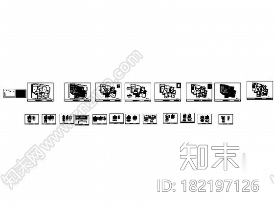 休闲四居室装饰装修图cad施工图下载【ID:182197126】