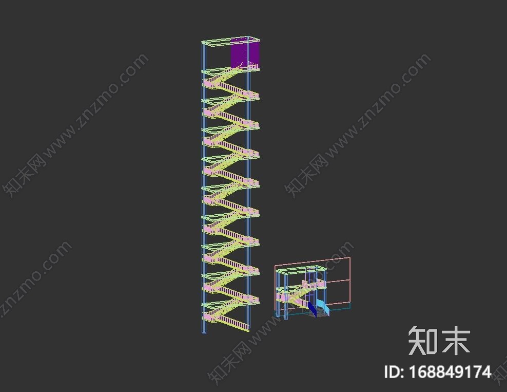 外挂楼梯CG模型下载【ID:168849174】