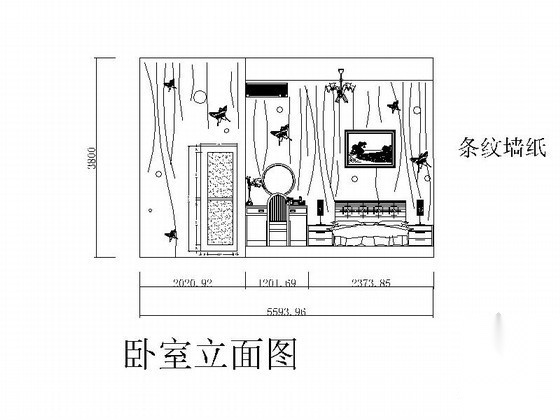 [毕业设计]某主题二居家装装修图（含手绘）cad施工图下载【ID:160716107】