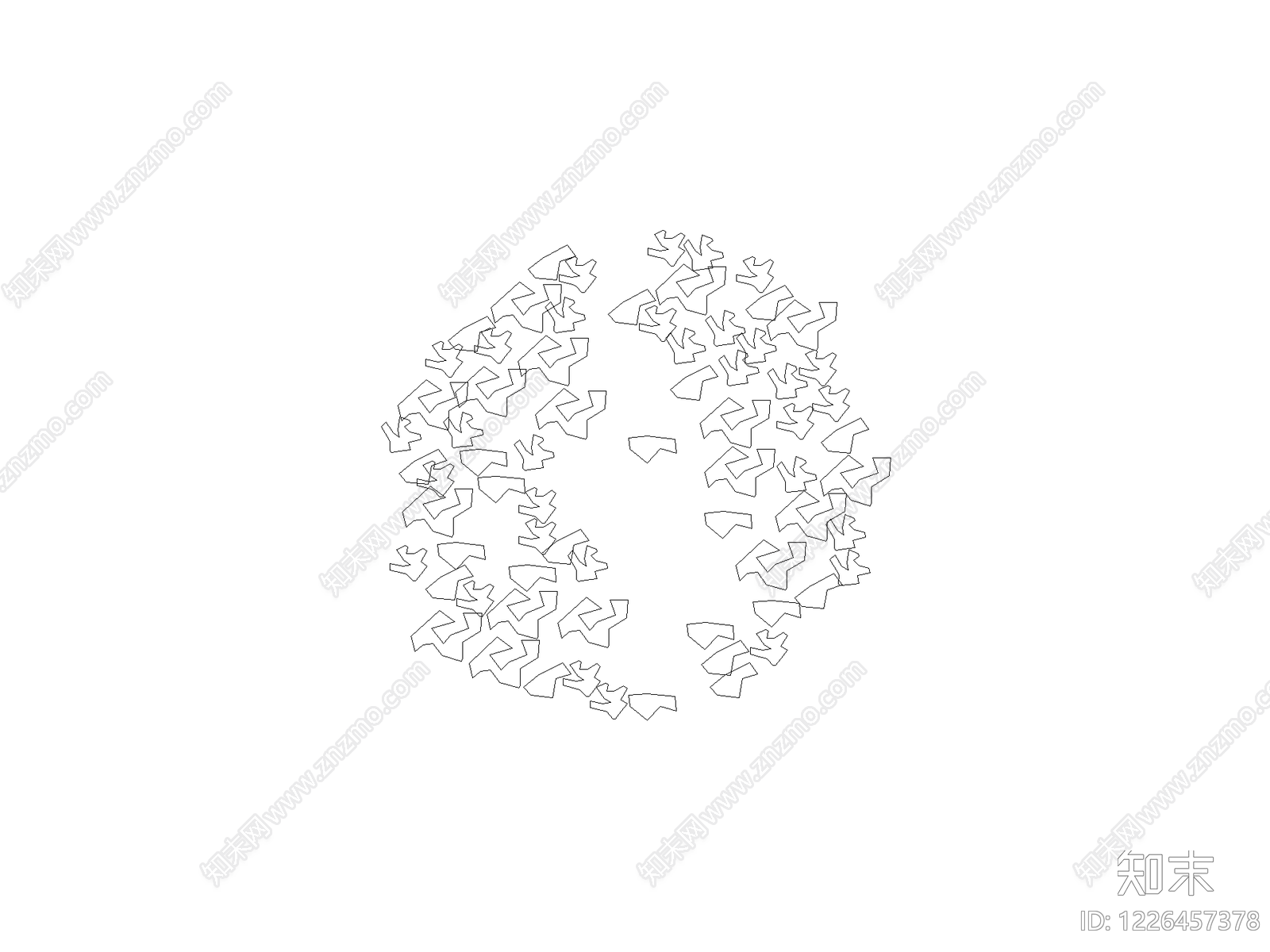 乔木种植CAD图纸