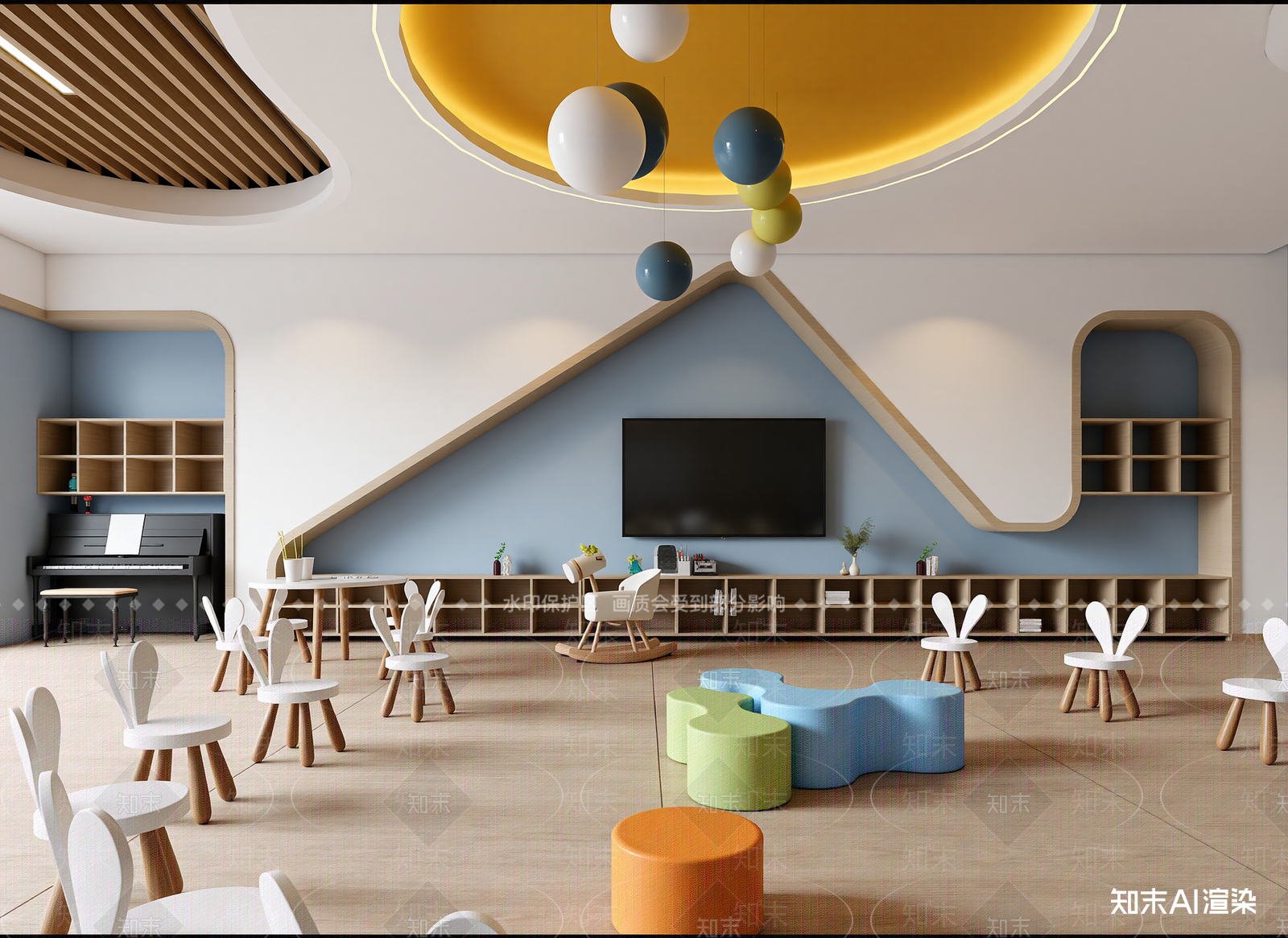 现代儿童乐园3D模型下载【ID:1214648263】