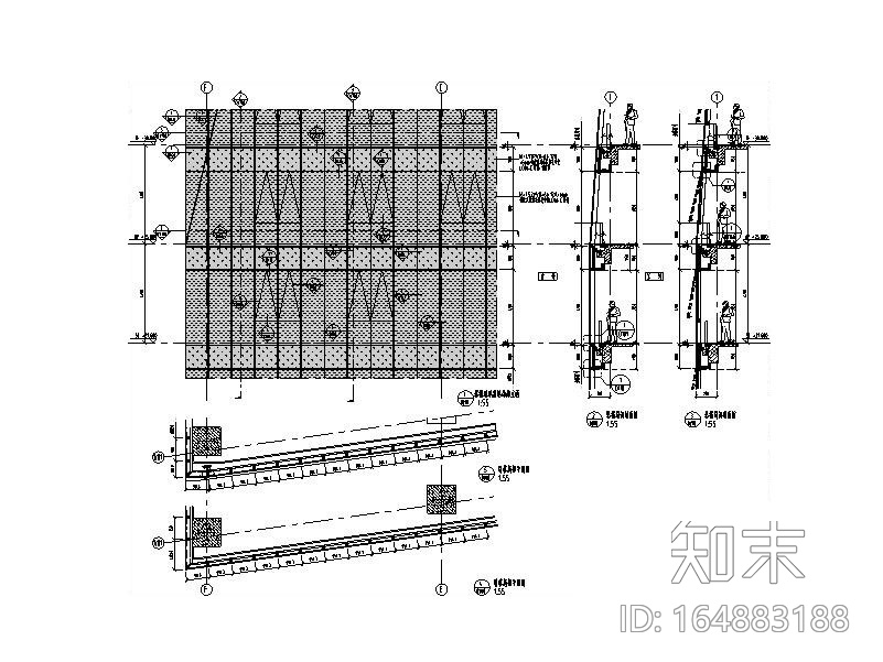 27层超高层商业综合体玻璃幕墙施工图2014cad施工图下载【ID:164883188】