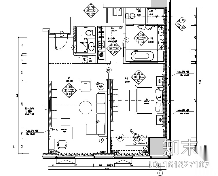 [河北]廊坊万达希尔顿逸林酒店设计施工图（附效果图）施工图下载【ID:161827107】