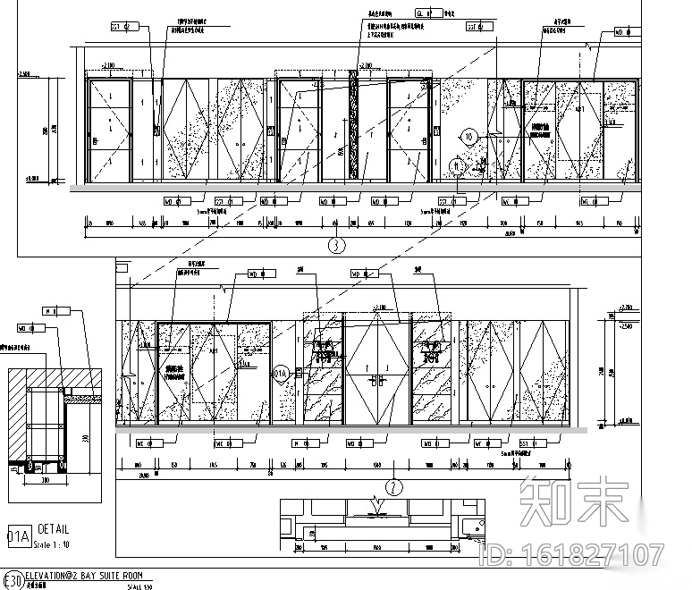 [河北]廊坊万达希尔顿逸林酒店设计施工图（附效果图）cad施工图下载【ID:161827107】