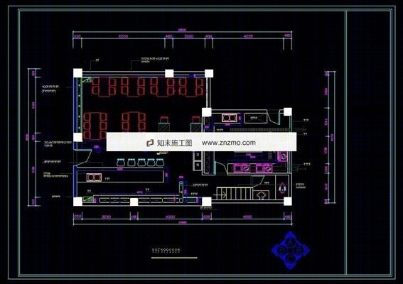 西餐吧设计装饰图cad施工图下载【ID:66952078】