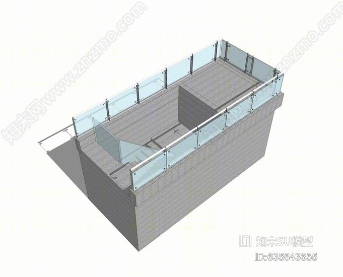 人防地下通道入口SU模型下载【ID:635643655】