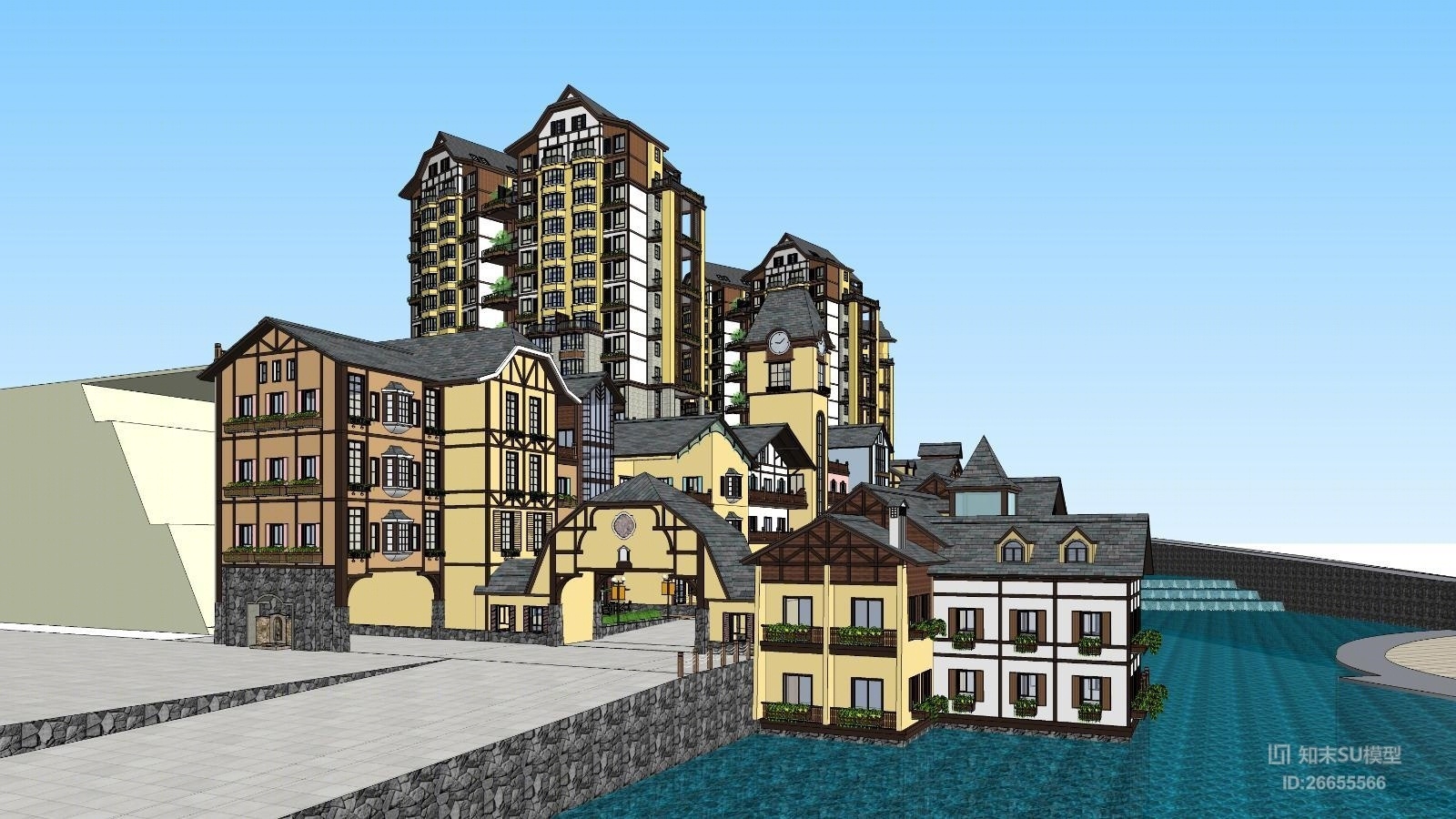 瑞士建筑SU模型下载【ID:26655566】