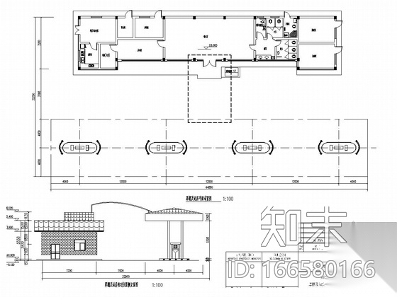 一层框架结构cad施工图下载【ID:166580166】