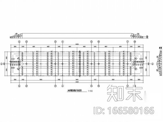 一层框架结构cad施工图下载【ID:166580166】