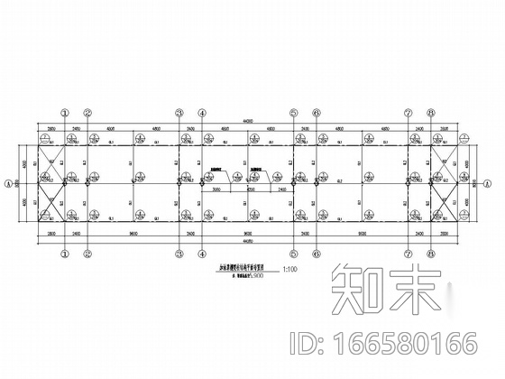 一层框架结构cad施工图下载【ID:166580166】