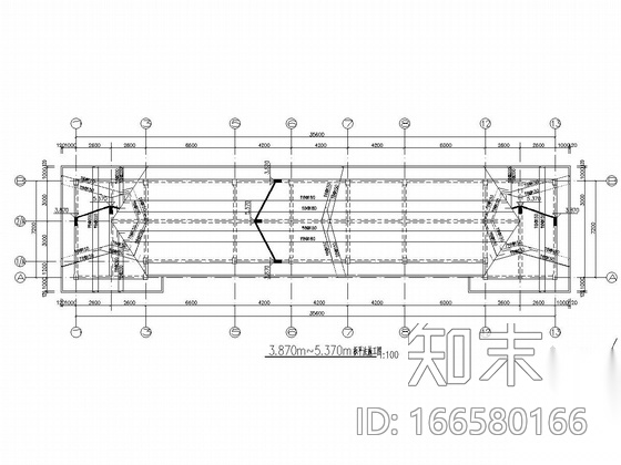 一层框架结构cad施工图下载【ID:166580166】