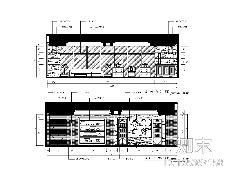 [福建]某集团现代风格办公室设计CAD施工图（含效果图...cad施工图下载【ID:165367158】