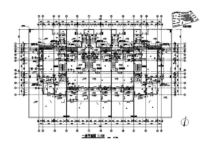 [南京]多层联排式住宅建筑立平面图（含六套方案）施工图下载【ID:149776117】