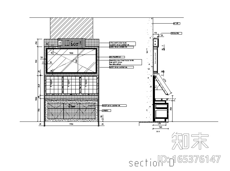 [泰国]普吉岛尚泰普吉购物中心Dior迪奥化妆品专柜丨效...cad施工图下载【ID:165376147】