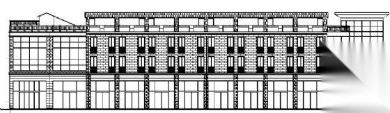 某四层中心广场店铺建筑施工图cad施工图下载【ID:166821150】