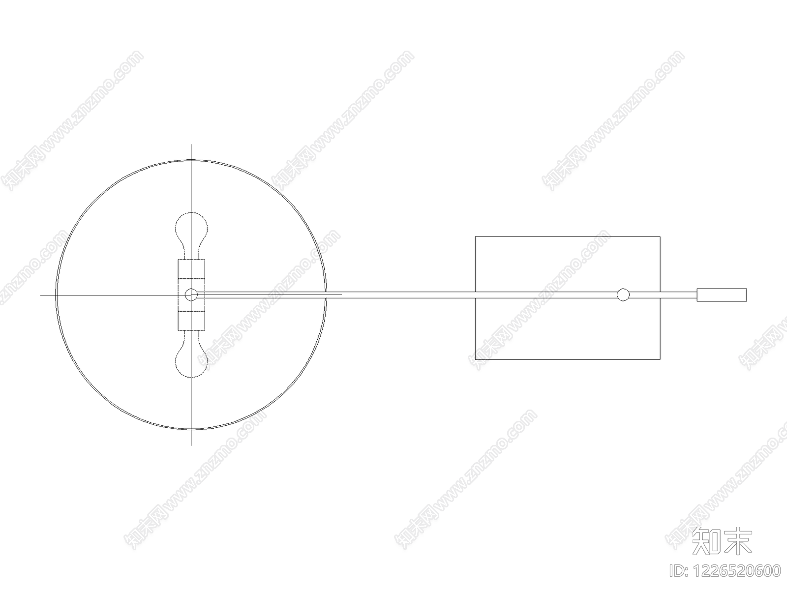 灯具图块cad施工图下载【ID:1226520600】