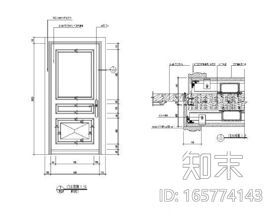 欧式门施工图下载【ID:165774143】