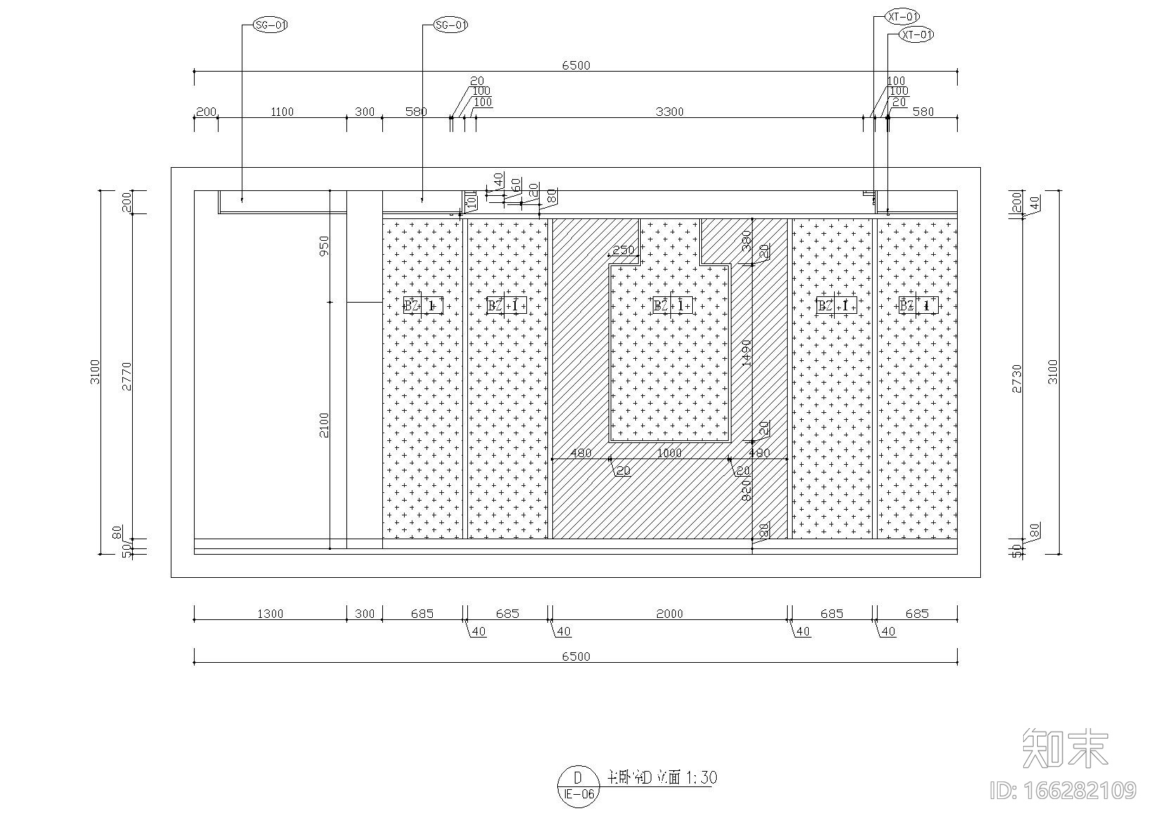 [河北]保定红山庄园新中式样板房施工图cad施工图下载【ID:166282109】